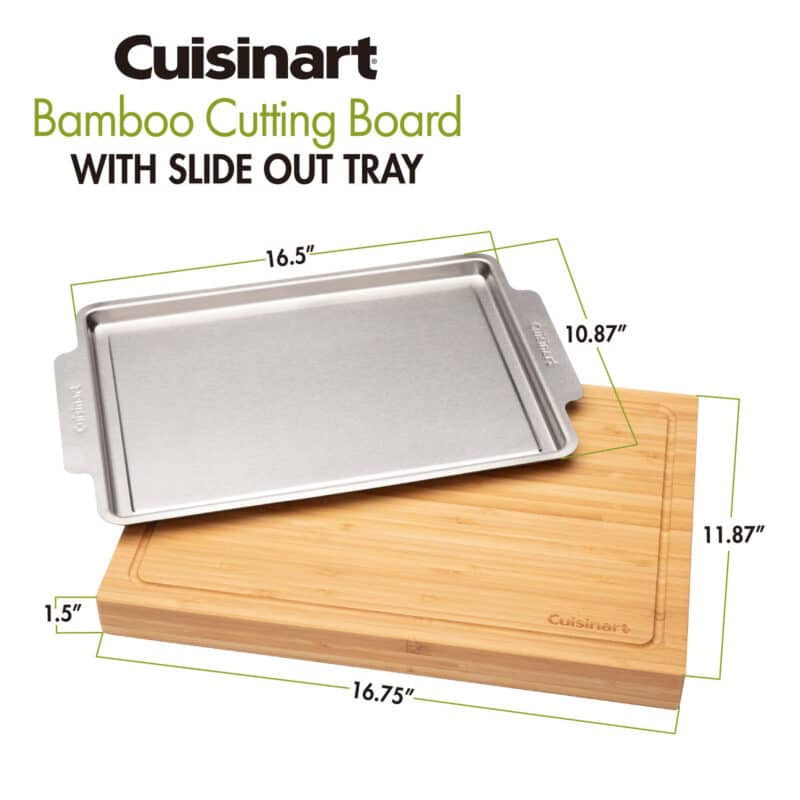 Cuisinart Outdoors® Bamboo Cutting Board With Hidden Tray - Bamboo - 7