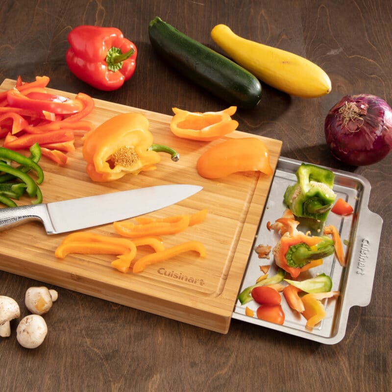 Cuisinart Outdoors® Bamboo Cutting Board With Hidden Tray - Bamboo - 8