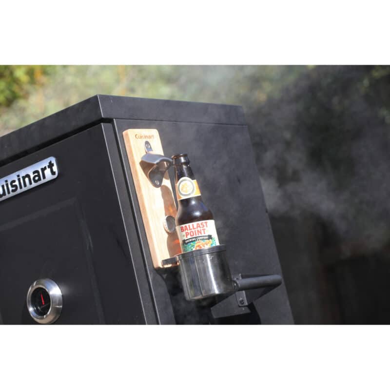 Cuisinart Outdoors® Magnetic Bottle Opener & Cup Holder - Wood - 6