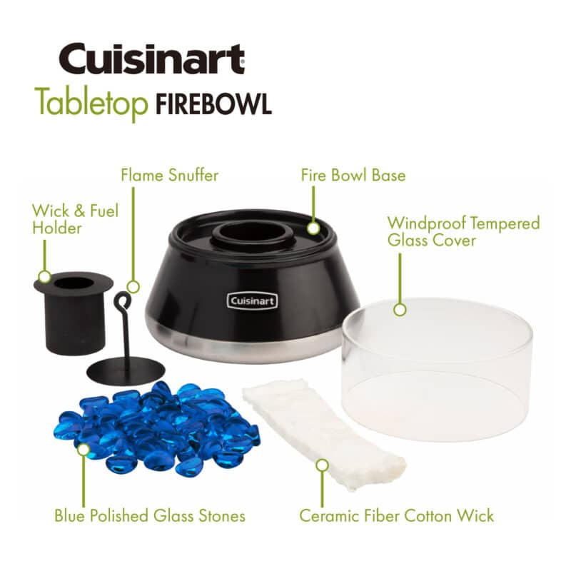 Cuisinart Outdoors® Petite Tabletop Fire Bowl - Black - 3