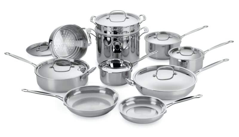 Cuisinart Chef's Classic 17 Piece Stainless Cookware Set
