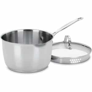 Cuisinart Chef's Classic Stainless Cook & Pour 3 Qt. Saucepan w/Draining Lid