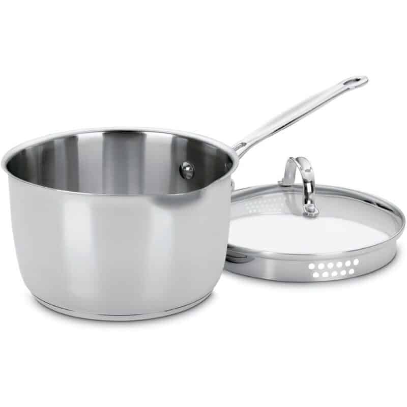 Cuisinart Chef's Classic Stainless Cook & Pour 3 Qt. Saucepan w/Draining Lid
