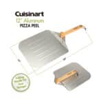 Cuisinart Outdoors® 12" Aluminum Pizza Peel - Stainless Steel - 3