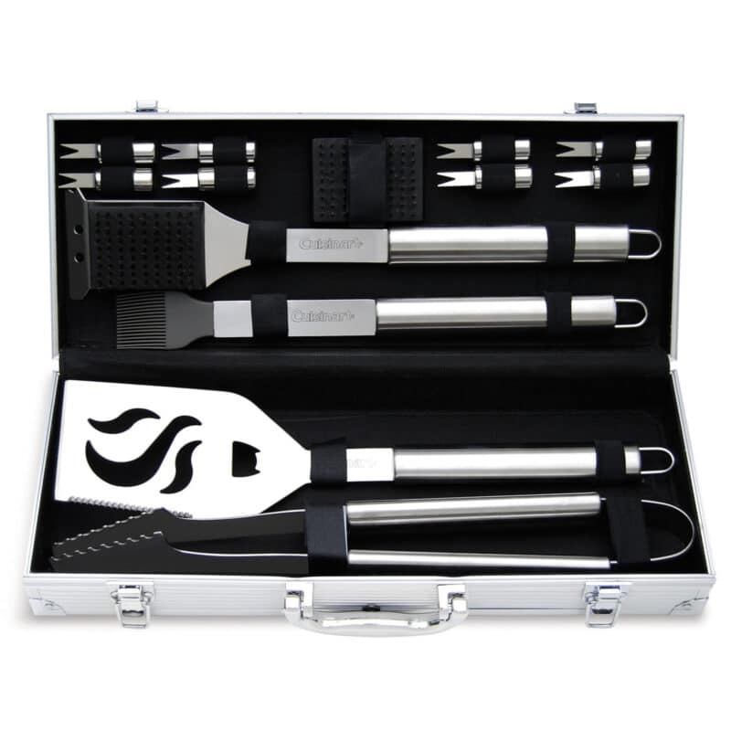 Cuisinart Outdoors® 14 Piece Deluxe Grill Tool Set - Stainless Steel - 1