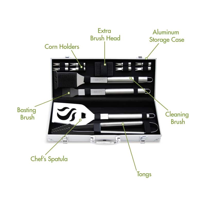 Cuisinart Outdoors® 14 Piece Deluxe Grill Tool Set - Stainless Steel - 3