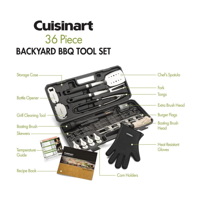 Cuisinart Outdoors® 36 Piece Backyard BBQ Tool Set - Black - 5