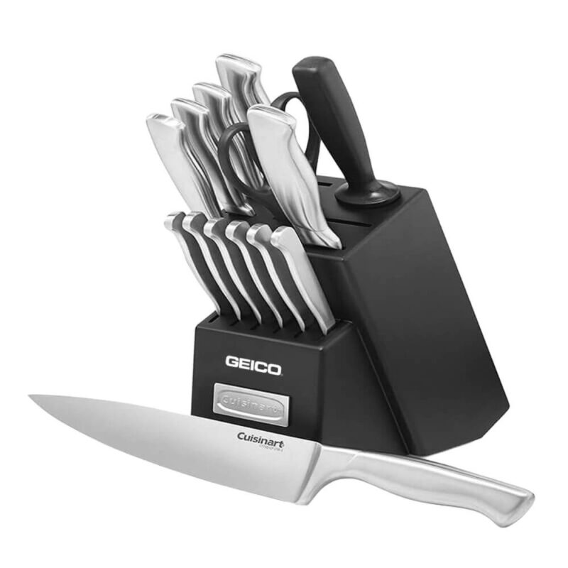 Cuisinart Stainless Steel Hollow Handle 15 Piece Knife Block Set - 3
