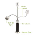 Cuisinart Outdoors 2-Piece Magnetic LED Grill Lights - Black - 5