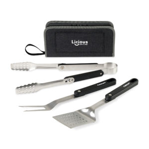 Cuisinart Outdoors 4-Piece Folding Grill Tool Set - Charcoal