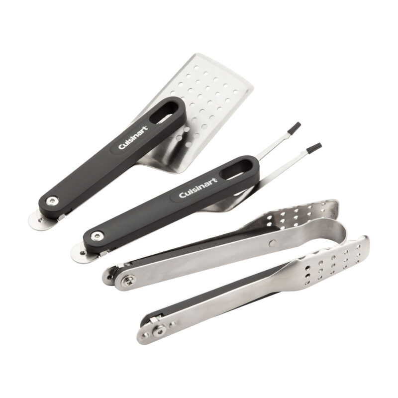 Cuisinart Outdoors 4-Piece Folding Grill Tool Set - Charcoal - 4