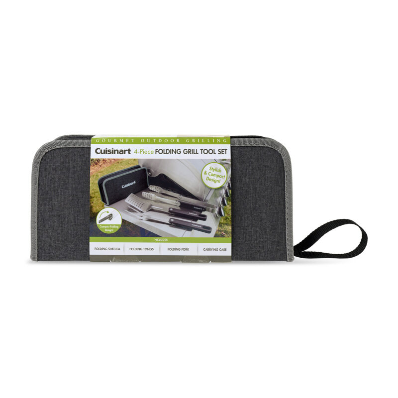 Cuisinart Outdoors 4-Piece Folding Grill Tool Set - Charcoal - 7