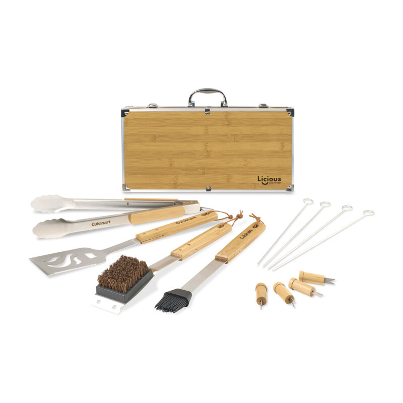 Cuisinart Outdoors Bamboo 13 PC Grill Tool Set - Bamboo