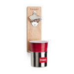 Cuisinart Outdoors Magnetic Bottle Opener & Cup Holder - Wood - 4