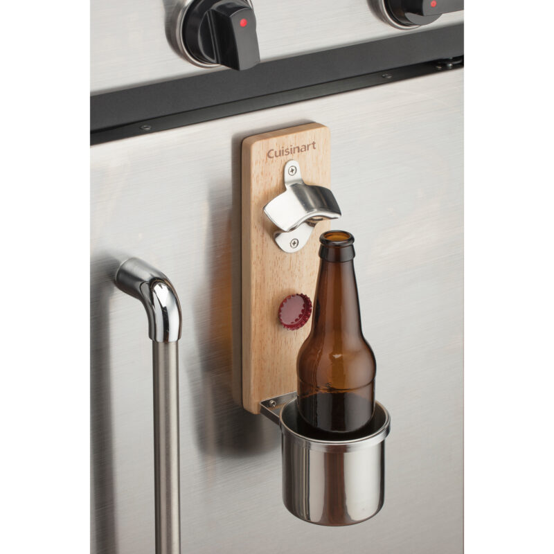 Cuisinart Outdoors Magnetic Bottle Opener & Cup Holder - Wood - 7