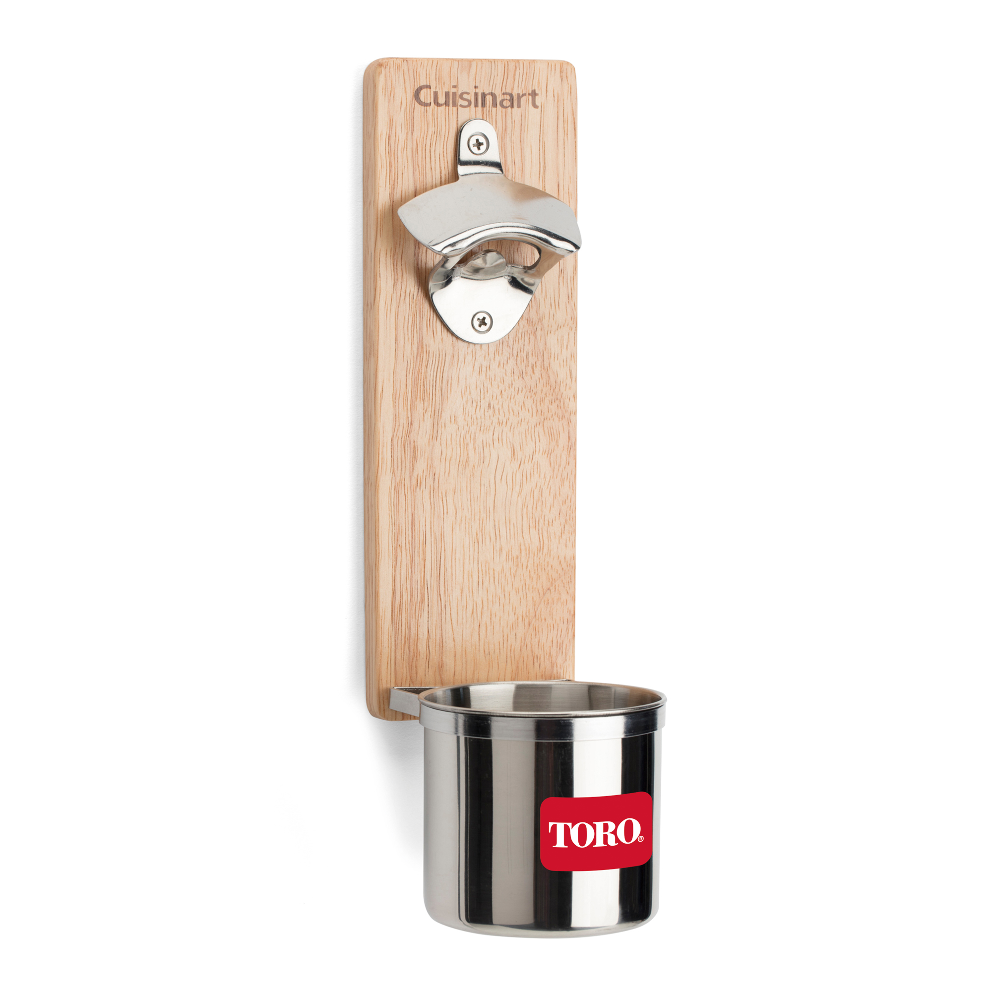 Cuisinart Outdoors Magnetic Bottle Opener & Cup Holder - Wood