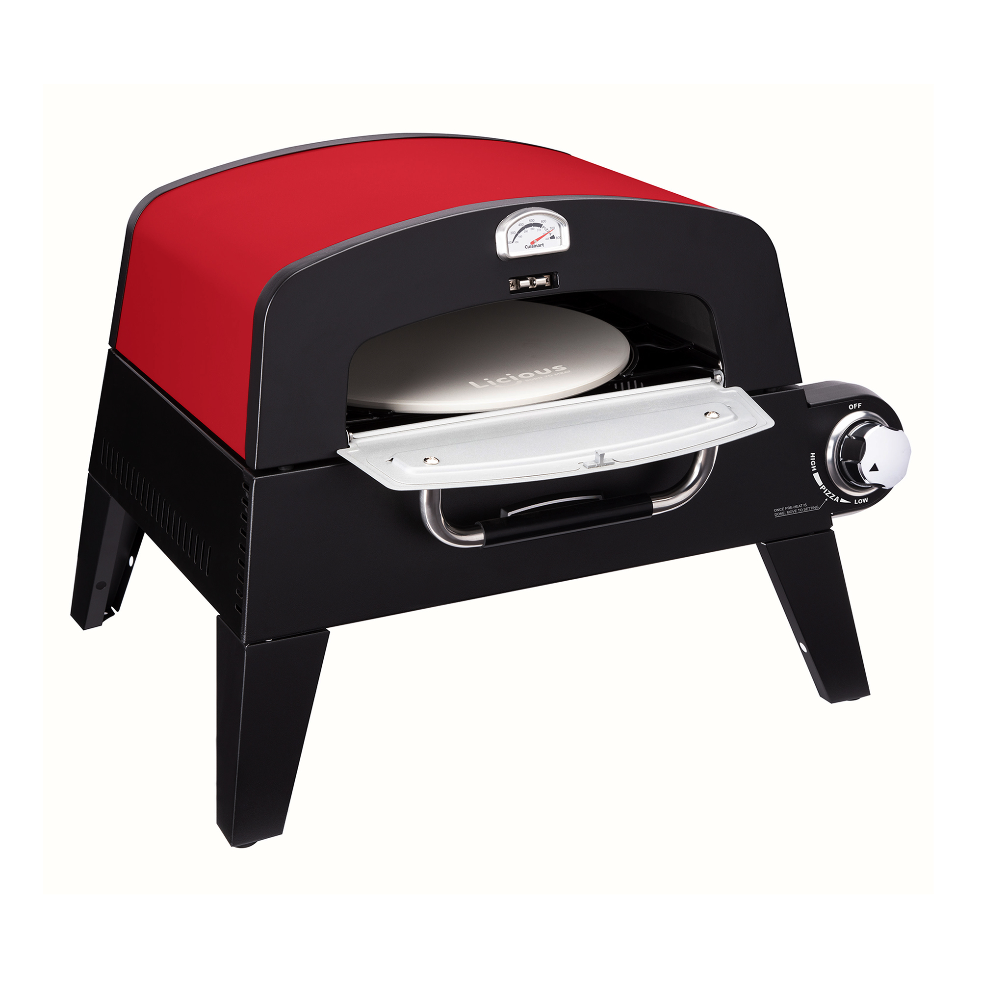 Cuisinart Outdoors Pizza Oven - Black-Red