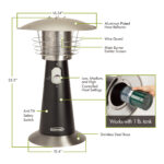 Cuisinart Outdoors Tabletop Patio Heater - Black - 2